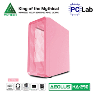 Vỏ case PC máy tính VSP KA290 (ATX, Mid Tower, Trắng/Đen/Hồng/Xanh)
