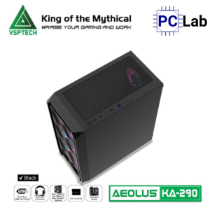 Vỏ case PC máy tính VSP KA290 (ATX, Mid Tower, Trắng/Đen/Hồng/Xanh)