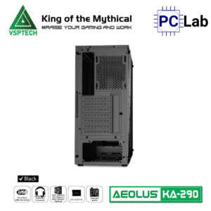 Vỏ case PC máy tính VSP KA290 (ATX, Mid Tower, Trắng/Đen/Hồng/Xanh)
