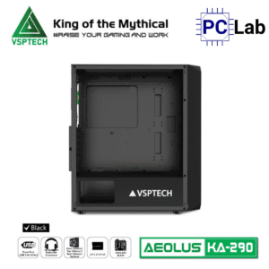 Vỏ case PC máy tính VSP KA290 (ATX, Mid Tower, Trắng/Đen/Hồng/Xanh)