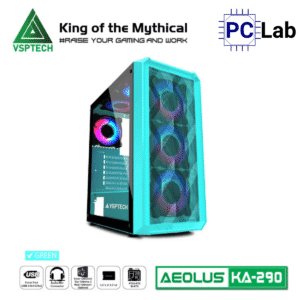 Vỏ case PC máy tính VSP KA290 (ATX, Mid Tower, Trắng/Đen/Hồng/Xanh)