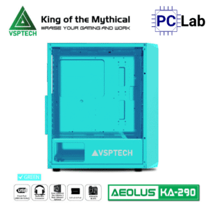 Vỏ case PC máy tính VSP KA290 (ATX, Mid Tower, Trắng/Đen/Hồng/Xanh)