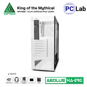 Vỏ case PC máy tính VSP KA290 (ATX, Mid Tower, Trắng/Đen/Hồng/Xanh)