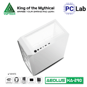 Vỏ case PC máy tính VSP KA290 (ATX, Mid Tower, Trắng/Đen/Hồng/Xanh)