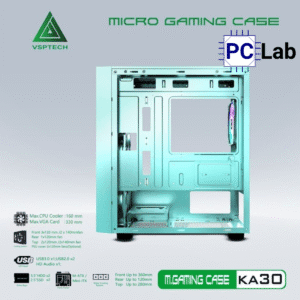 Vỏ case PC máy tính VSP KA30 (M-ATX, Mid Tower, Trắng/Đen/Hồng/Xanh)
