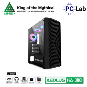 Vỏ case PC máy tính VSP KA300 (ATX, Mid Tower, Trắng/Đen/Hồng/Xanh)