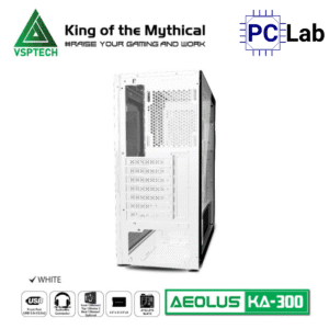 Vỏ case PC máy tính VSP KA300 (ATX, Mid Tower, Trắng/Đen/Hồng/Xanh)