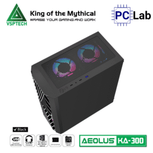 Vỏ case PC máy tính VSP KA300 (ATX, Mid Tower, Trắng/Đen/Hồng/Xanh)