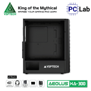 Vỏ case PC máy tính VSP KA300 (ATX, Mid Tower, Trắng/Đen/Hồng/Xanh)