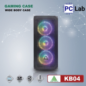 Vỏ case PC máy tính VSP KB04 (ATX, Mid Tower, Đen)