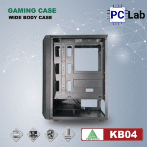 Vỏ case PC máy tính VSP KB04 (ATX, Mid Tower, Đen)