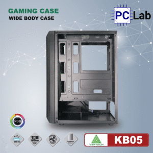 Vỏ case PC máy tính VSP KB05 (ATX, Mid Tower, Đen)