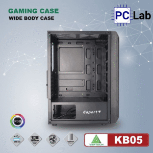 Vỏ case PC máy tính VSP KB05 (ATX, Mid Tower, Đen)