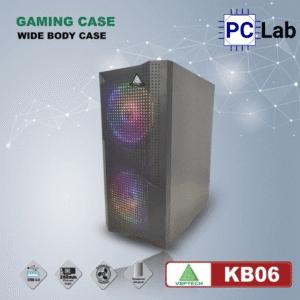 Vỏ case PC máy tính VSP KB06 (ATX, Mid Tower, Đen)