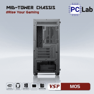 Vỏ case PC máy tính VSP M05 (M-ATX, Mid Tower, Đen)