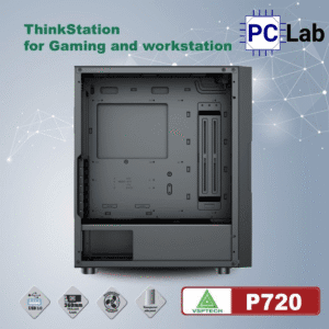 Vỏ case PC máy tính VSP P720 (E-ATX, Full Tower, Đen)
