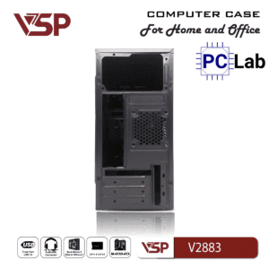 Vỏ case PC máy tính VSP V2883 (M-ATX, Mid Tower, Đen)