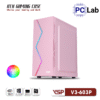 Vỏ case PC máy tính VSP V3-603 (ATX, Mid Tower, Trắng/Đen/Hồng)