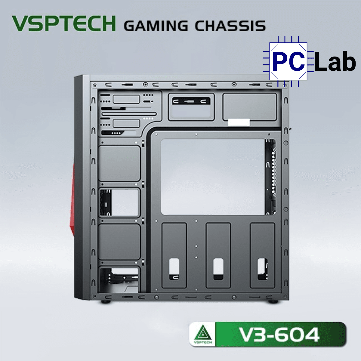 Vỏ case PC máy tính VSP V3-604 (ATX, Mid Tower, Đen)
