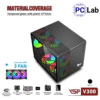 Vỏ case PC máy tính VSP V300 (M-ATX, Mini Tower, Trắng/Đen)