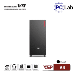 Vỏ case PC máy tính VSP V4 (M-ATX, Mid Tower, Trắng/Hồng/Xanh/Đen)