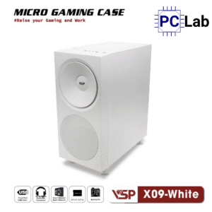 Vỏ case PC máy tính VSP X09 (M-ATX, Mid Tower, Trắng/Đen)