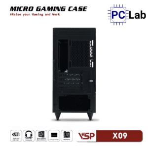 Vỏ case PC máy tính VSP X09 (M-ATX, Mid Tower, Trắng/Đen)