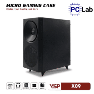 Vỏ case PC máy tính VSP X09 (M-ATX, Mid Tower, Trắng/Đen)