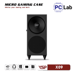 Vỏ case PC máy tính VSP X09 (M-ATX, Mid Tower, Trắng/Đen)