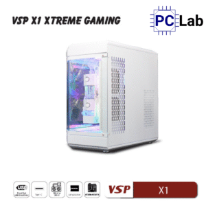 Vỏ case PC máy tính VSP X1 (ATX, Mid Tower, Đen)