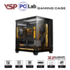 Vỏ case PC máy tính VSP X2 Luxury (M-ATX, Mid Tower, Trắng/Đen)