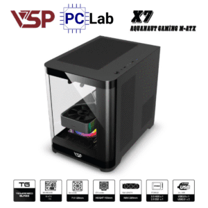 Vỏ case PC máy tính VSP X7 (M-ATX, Mid Tower, Trắng/Đen)