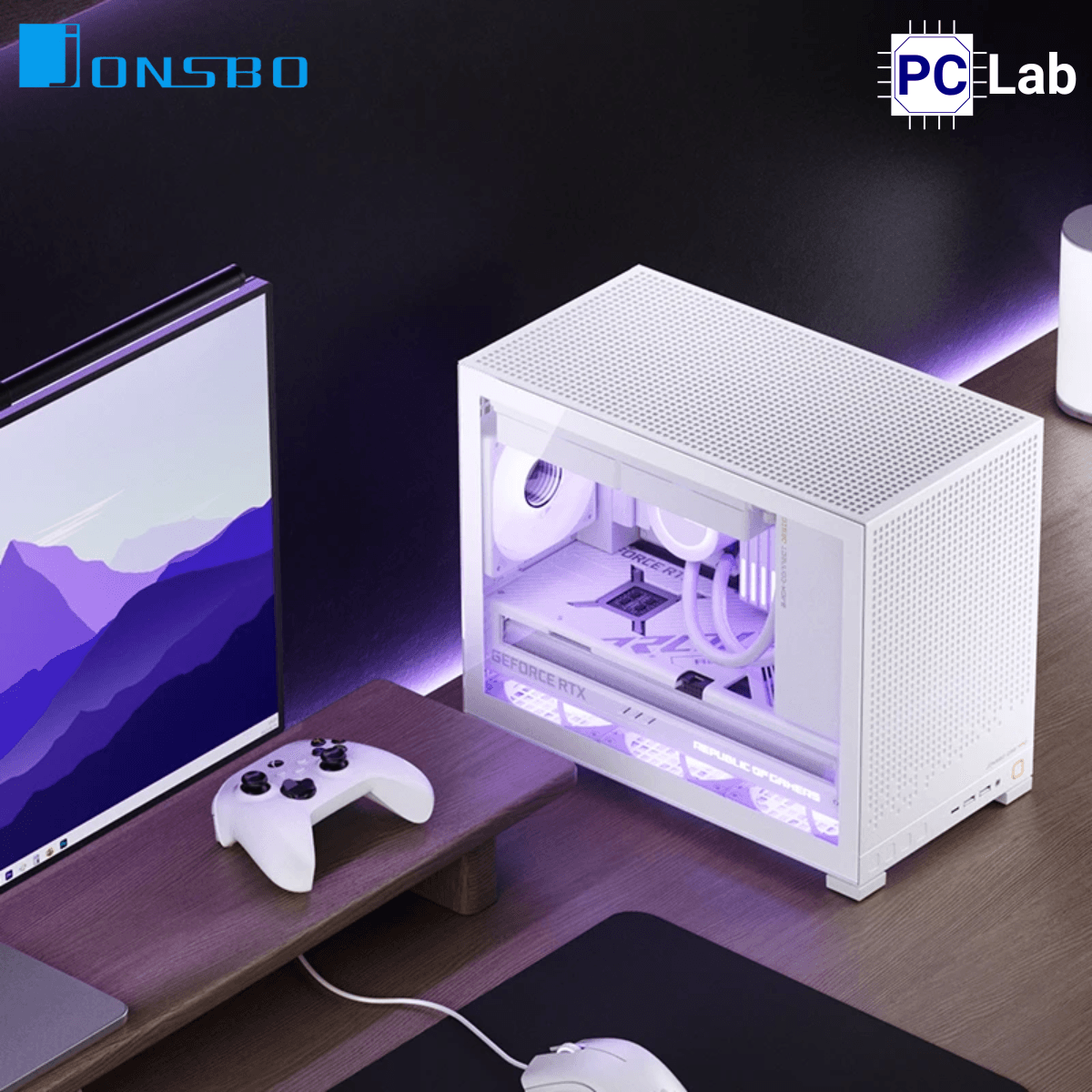 Vỏ case PC máy tính Jonsbo D32 PRO White (M-ATX, Mid Tower, Trắng)