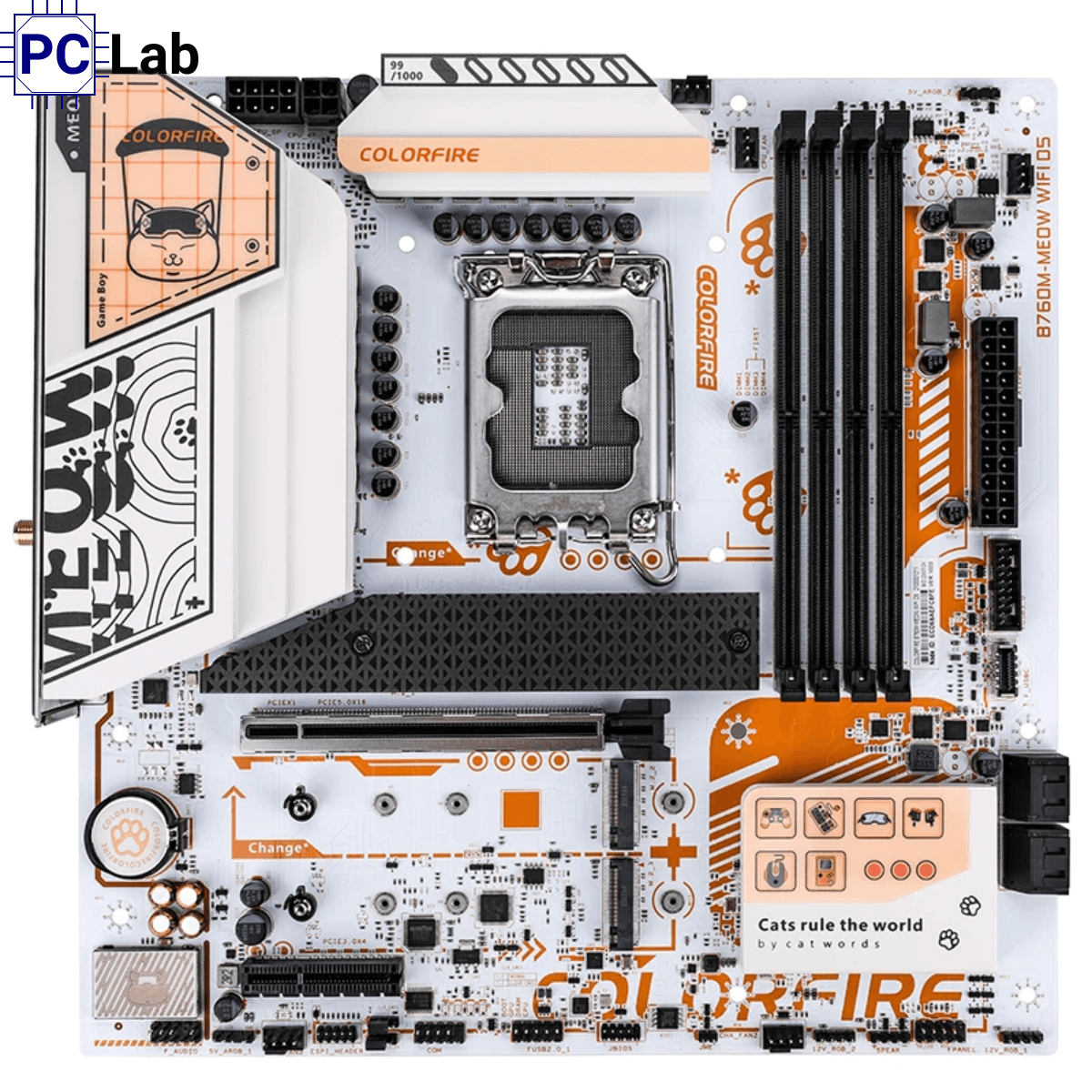 Mainboard Colorful COLORFIRE B760M-MEOW WIFI D5 ORANGE DDR5