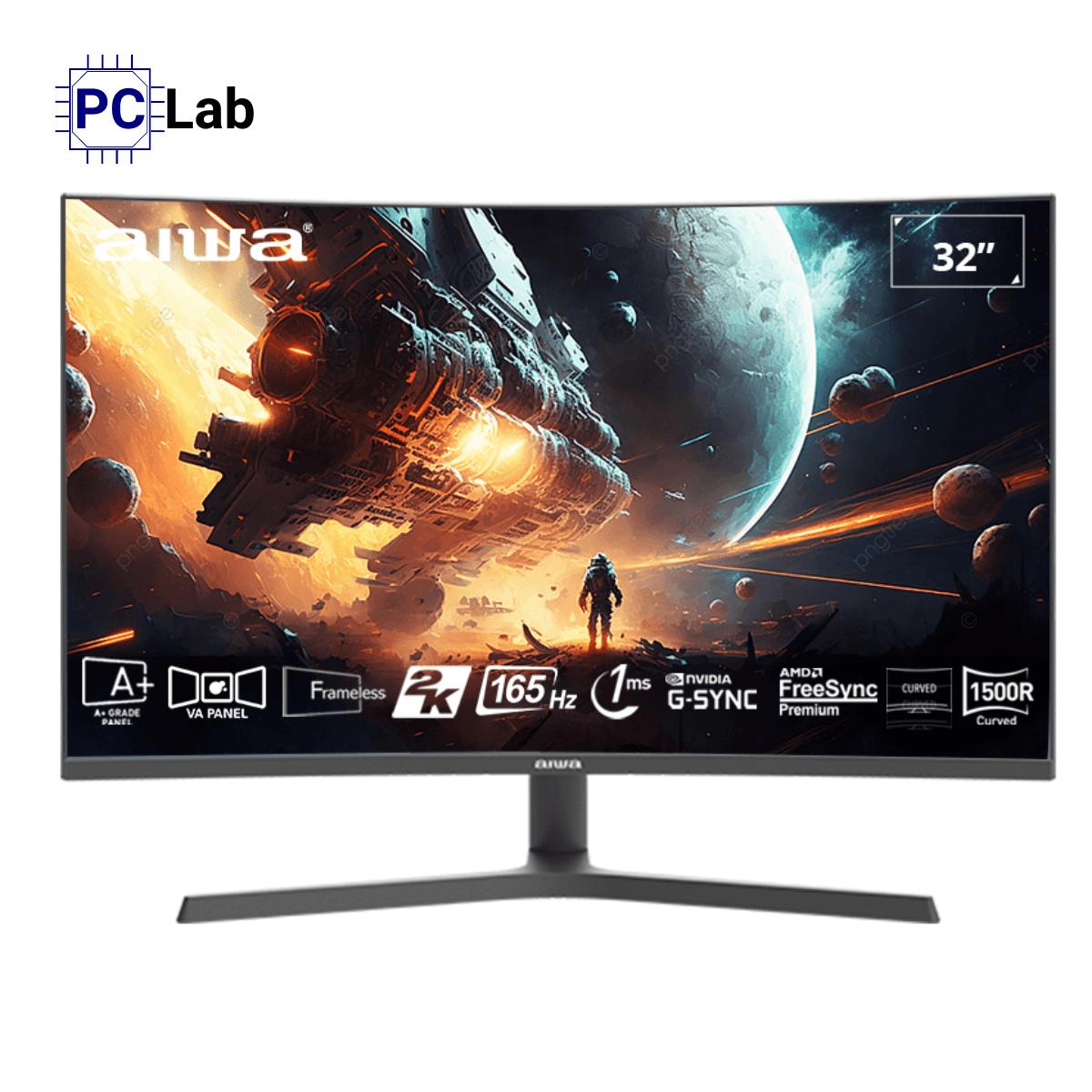 Màn hình cong AIWA MZ320G-Y 32inch QHD 165Hz (32", QHD, 165Hz, 1ms, VA)