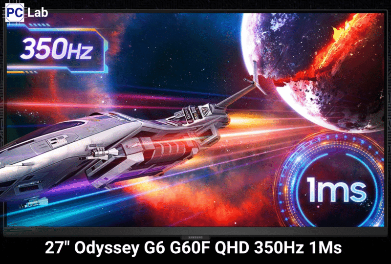Màn hình Samsung Odyssey G6 G60F mang đến tốc độ làm mới 350 Hz trên tấm nền IPS 1440p