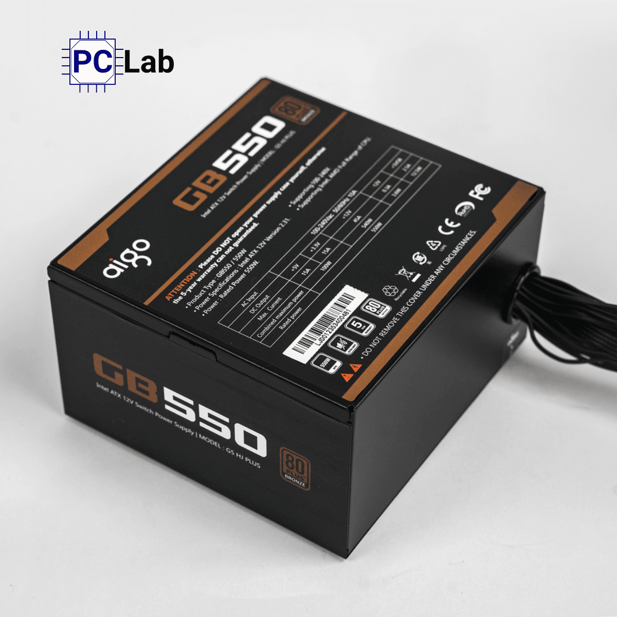 Nguồn PC máy tính Aigo GB550 550W 80 PLUS Bronze