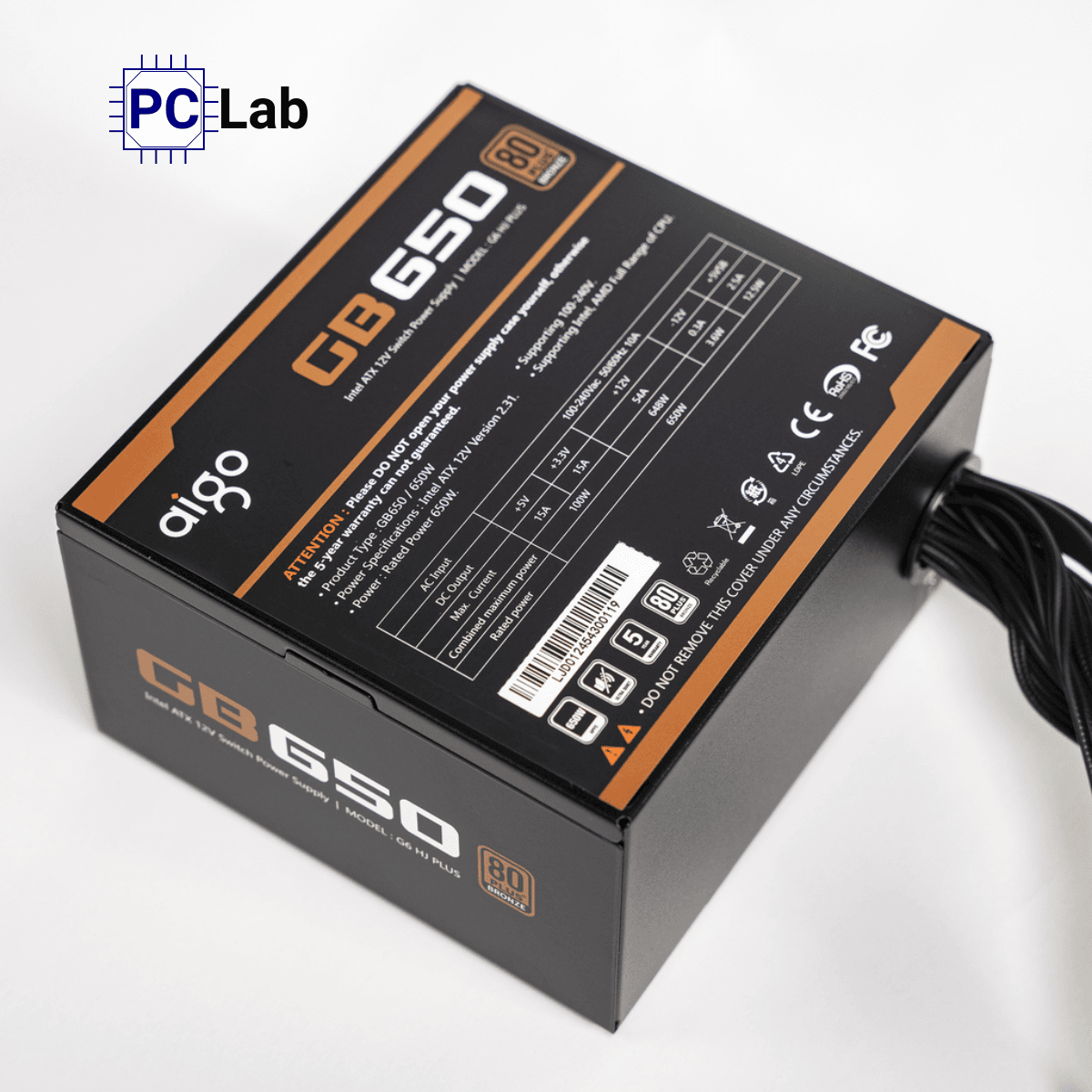 Nguồn PC máy tính Aigo GB650 650W 80 PLUS Bronze