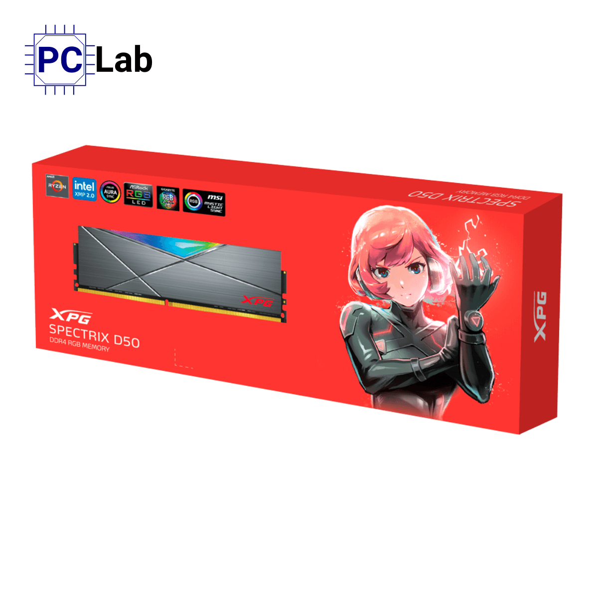 RAM PC máy tính ADATA XPG Spectrix D50 RGB 16GB DDR4 3200MHz Grey