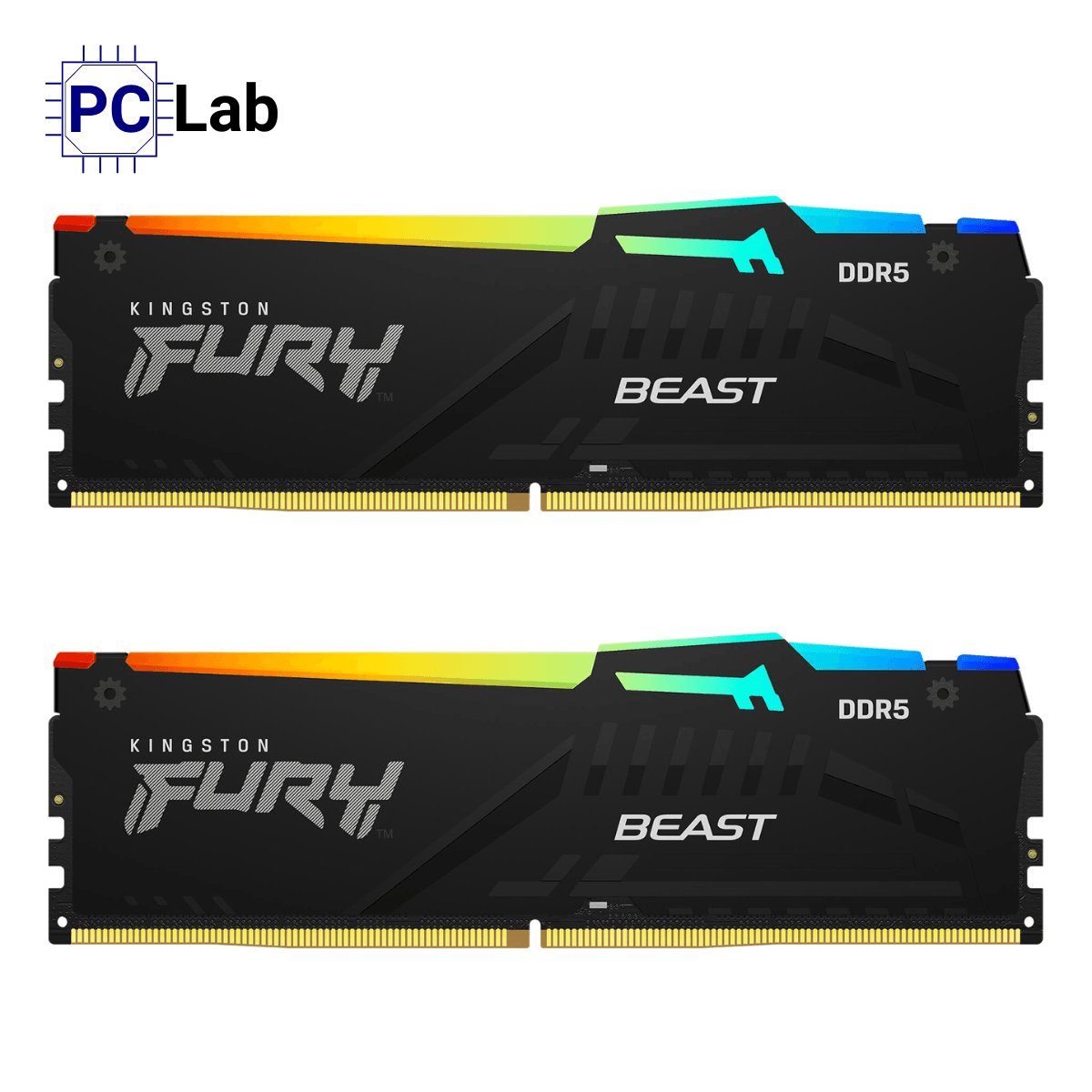 RAM PC máy tính Kingston FURY Beast RGB 16GB (2x8GB) DDR5 5200MHz Black