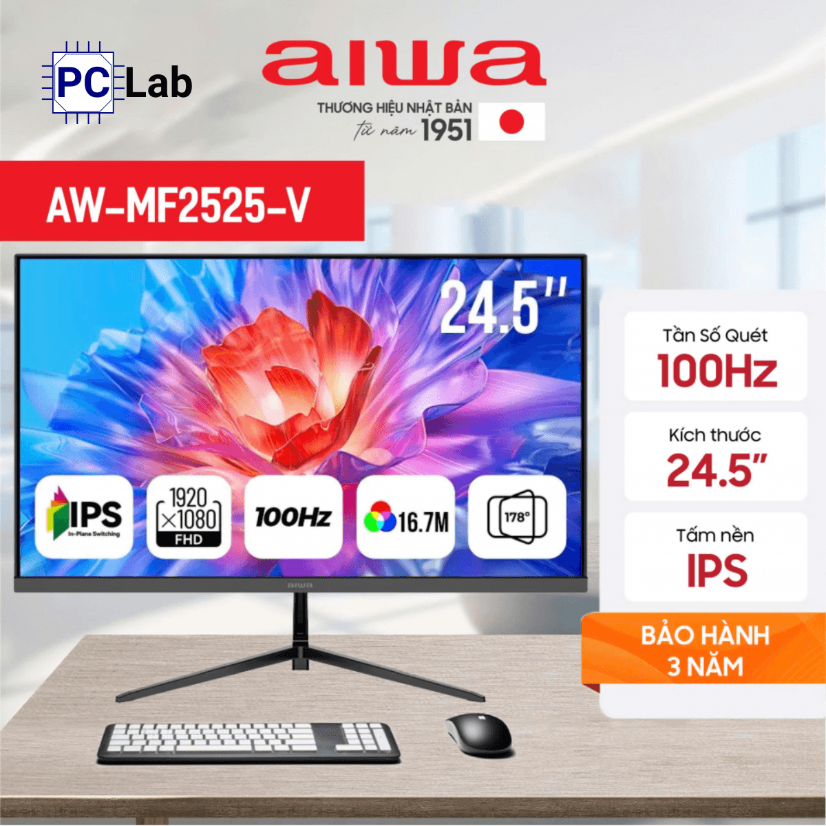 Màn hình AIWA AW-MF2525-V 25inch Full HD 100Hz (25", Full HD, 100Hz, IPS)