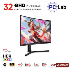 Màn hình cong VSP eSport Gaming VG3218QC1 32inch QHD 180Hz (32'', QHD, 180Hz, 1ms, VA ELED, Adaptive-Sync)
