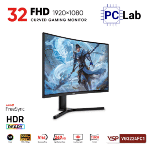 Màn hình cong VSP eSport Gaming VG3224FC1 32inch Full HD 240Hz (32'', Full HD, 240Hz, 1ms, VA, Adaptive-Sync)
