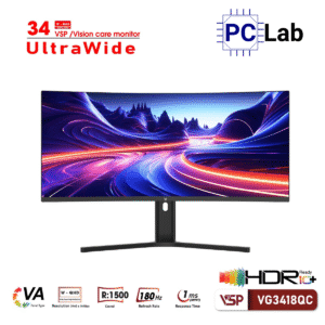 Màn hình cong VSP eSport Gaming VG3418QC 34inch QHD 180Hz (34'', QHD, 180Hz, 1ms, VA, Adaptive-Sync)