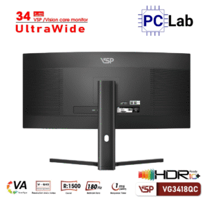 Màn hình cong VSP eSport Gaming VG3418QC 34inch QHD 180Hz (34'', QHD, 180Hz, 1ms, VA, Adaptive-Sync)