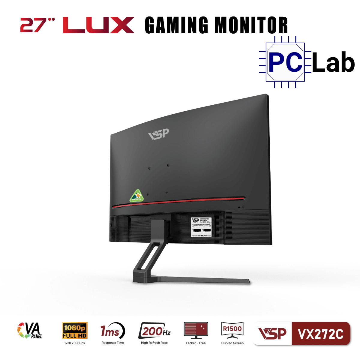 Màn hình cong VSP Gaming VX272C 27inch Full HD 200Hz (27'', Full HD, 200Hz, 1ms, VA, FreeSync)