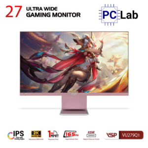 Màn hình cong VSP UltraWide VU279Q1 27inch QHD 165Hz (27'', QHD, 165Hz, 1ms, IPS, FreeSync) - Trắng/Hồng
