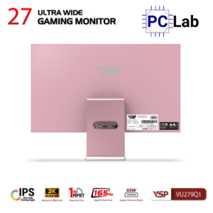 Màn hình cong VSP UltraWide VU279Q1 27inch QHD 165Hz (27'', QHD, 165Hz, 1ms, IPS, FreeSync) - Trắng/Hồng