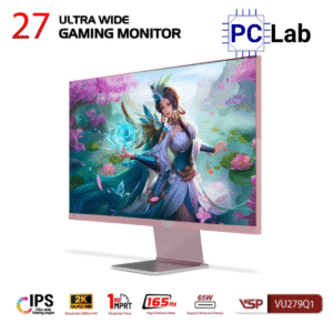 Màn hình cong VSP UltraWide VU279Q1 27inch QHD 165Hz (27'', QHD, 165Hz, 1ms, IPS, FreeSync) - Trắng/Hồng