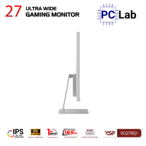 Màn hình cong VSP UltraWide VU279Q1 27inch QHD 165Hz (27'', QHD, 165Hz, 1ms, IPS, FreeSync) - Trắng/Hồng